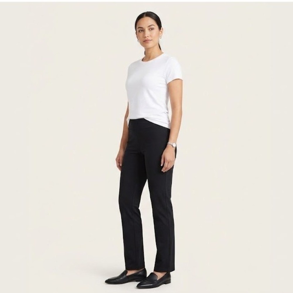 Betabrand‎ Classic Dress Pant Yoga Pants (DPYP) Black Straight Leg Women's XL